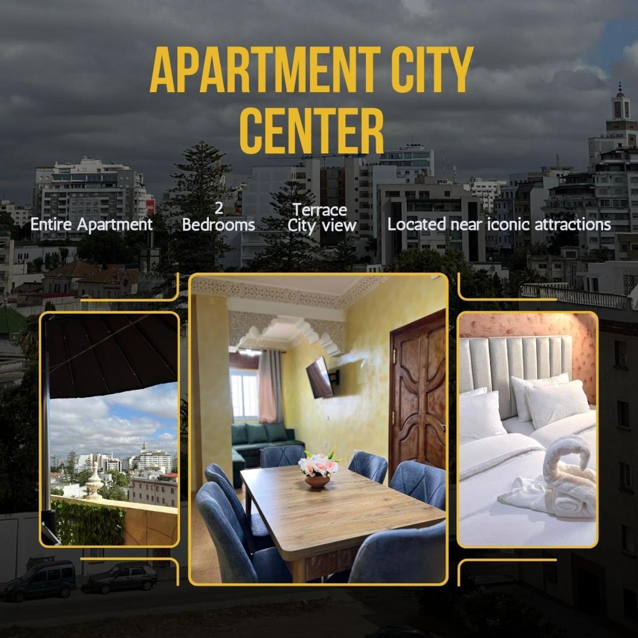 Apartment City Center Panoramic View Terrace Tangier Bagian luar foto